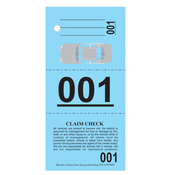 valet parking tickets pack of 1000 printing services in fl sav quick printing